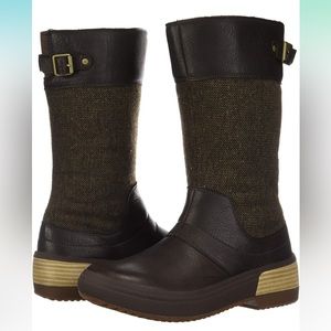MERRELL Waterproof Haven Bluff Polar Zip Winter Boot Leather Wool Tweed Shoe 7